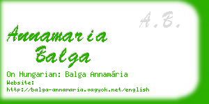 annamaria balga business card